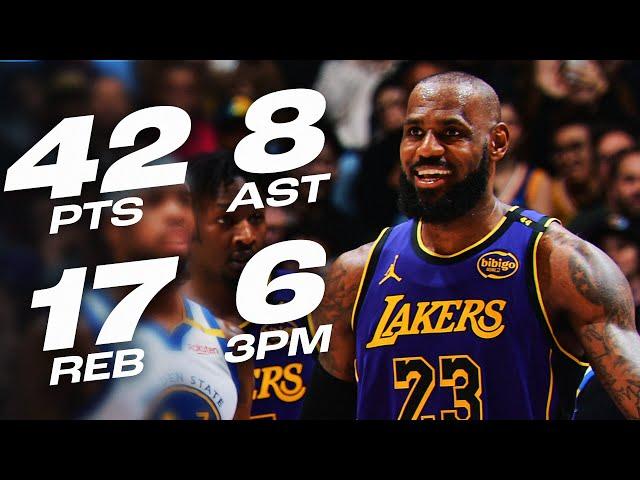 LeBron James DOMINATES vs Warriors | February 6, 2025