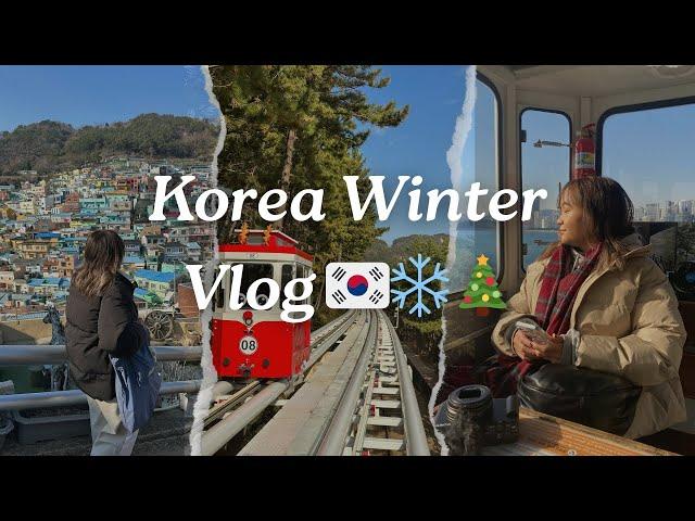 Winter in Korea ‘23 vlog - Exploring Seoul & Busan, christmas exchange, first snow ️