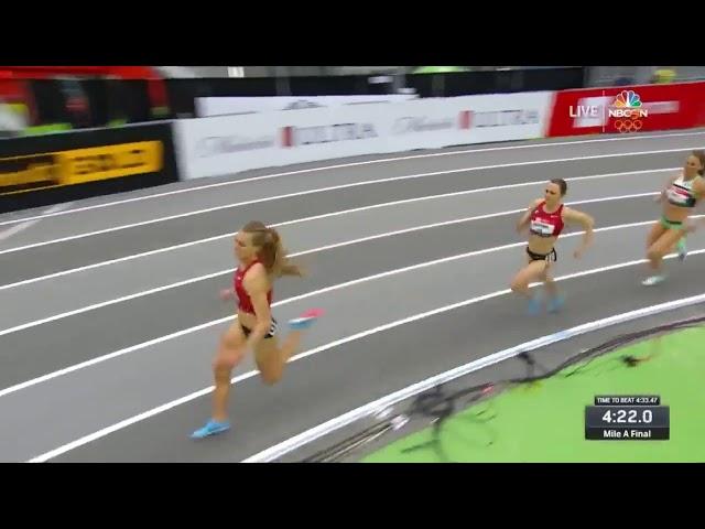 2019 USATF Indoor Nationals Women's Mile Finish