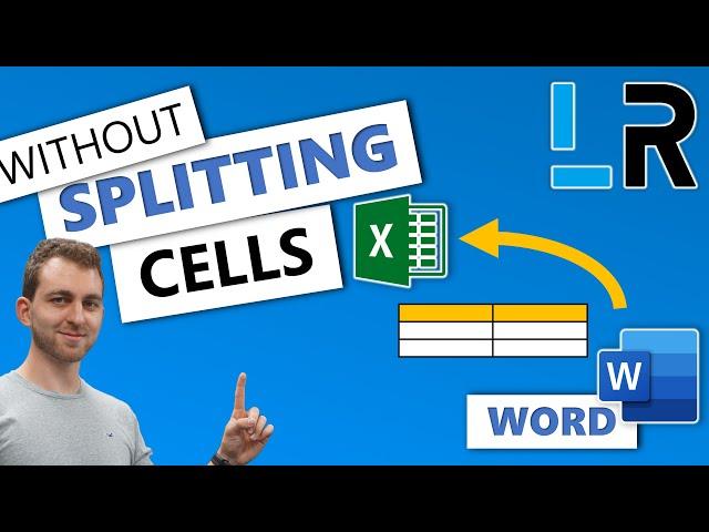 Copy Word Table To Excel Without Splitting Cells - 1 MINUTE