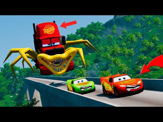 Live Epic Chase: Lightning McQueen Escapes from Eater Monsters Showdown! | McQueen VS McQueen Eaters