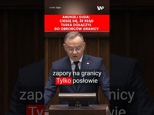 Andrzej Duda pochwalił rząd Tuska