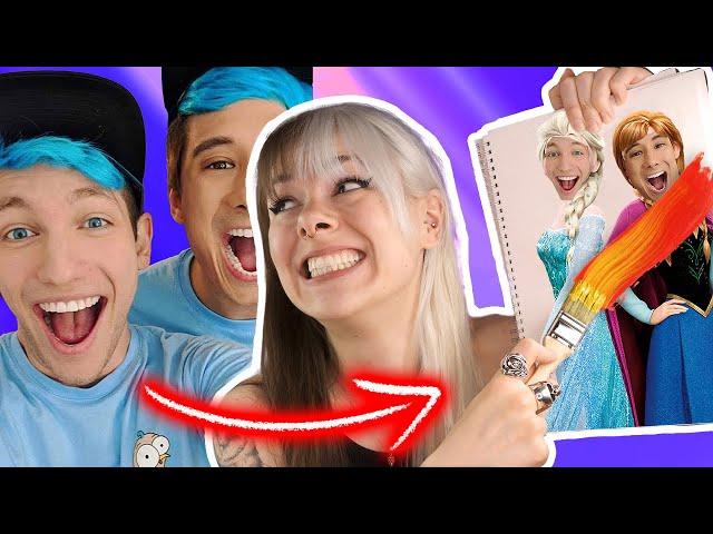 Disney YouTuber in ASOZIAL gemalt | Julien Bam, Rezo & Julia Beautx