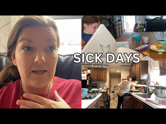 Sick Days (& a little organizing) | Large Family Vlog