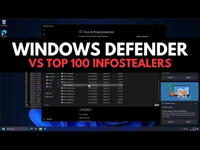 Windows Defender vs Top 100 Infostealers