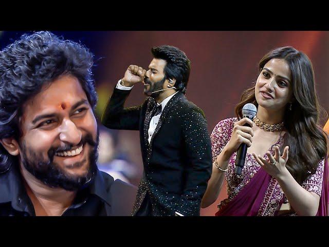 Nani's epic reaction to Sudigali Sudheer's funny proposal to Vaishnavi Chaitanya on SIIMA 2024 stage