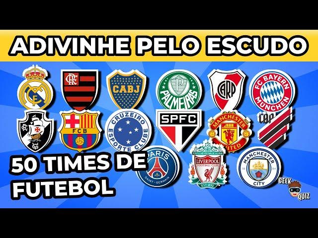 Adivinhe o TIME DE FUTEBOL pelo ESCUDO | Quiz de Futebol 