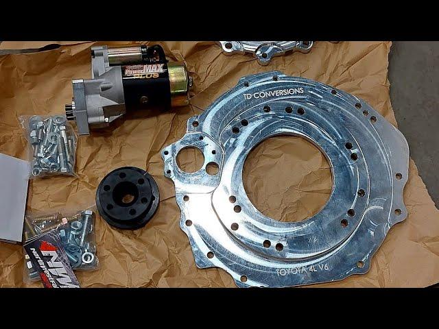 TDConversions VW TDI to Toyota 4.0L Tacoma, 4runner, FJ Cruiser transmission adapter plate unboxed