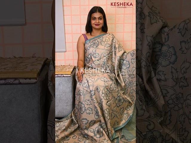 Semi Tussar Checks Sarees Rs.1795/- |  KESHEKA  - To Shop WhatsApp us: 7824839422