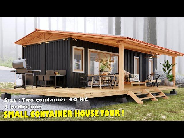 Small container house tour ! small house made of two 40 HC Containers