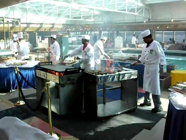 BBQ on the deck of the msWesterdam