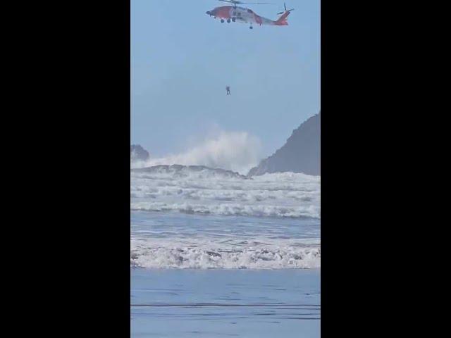 Coast Guard rescue at Ecola State Park, October 12, 2024