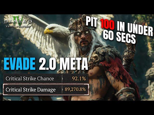 90 THOUSAND CRIT & Pit 100 under 60s? EVADE 2.0 META Spiritborn is here for Diablo 4