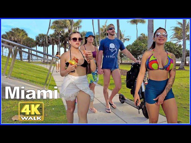 【4K】WALK South Pointe MIAMI BEACH Florida USA travel vlog