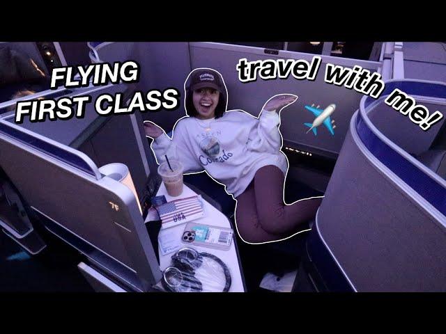 FLYING FIRST CLASS TO NEW YORK | travel with me vlog! Nicole Laeno