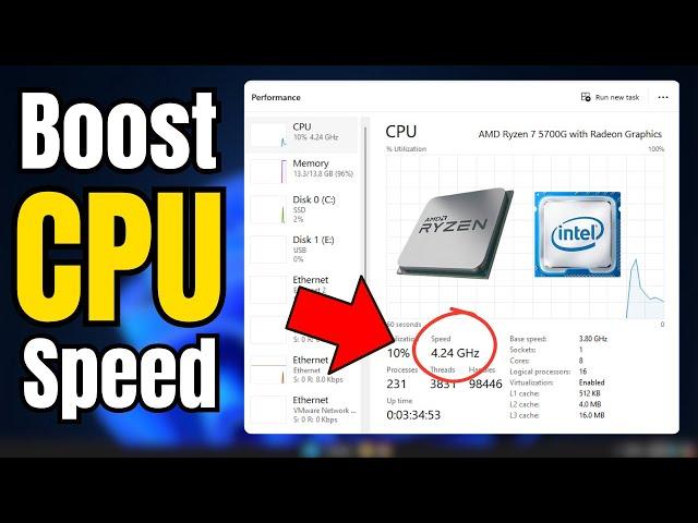 Boost CPU or ProcessorSPEED in Windows 10/11 for GAMING & Performance (2024)