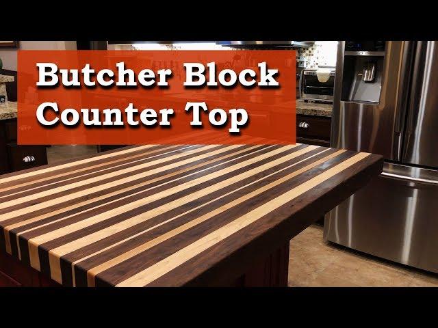 Butcher Block Countertop - Walnut and Maple Long Grain