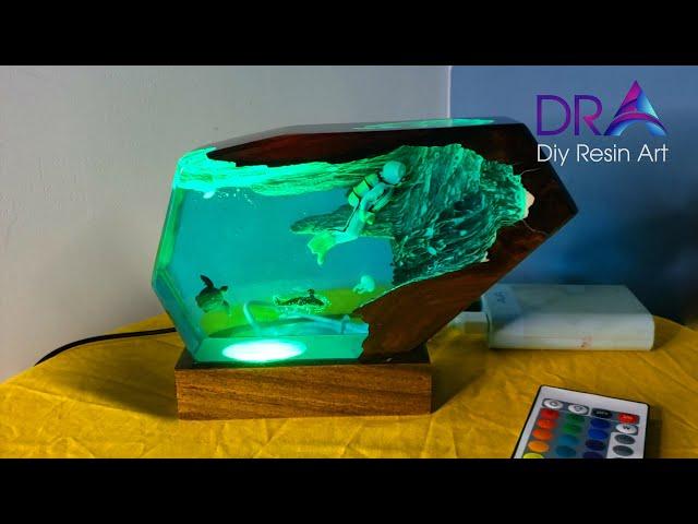 Easy to do Epoxy Resin Lamp Art with DRA | Diy Resin Art