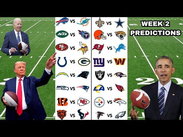 US Presidents Predict Week 2 of the NFL Season