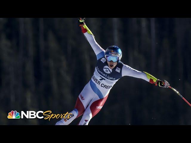 Odermatt nearly falls, recovers, then wins Super-G in Beaver Creek | NBC Sports