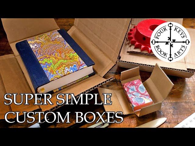 Super Simple Custom Boxes with Basic Tools - Easy Tutorial for Recycled Mailers or Gift Packaging