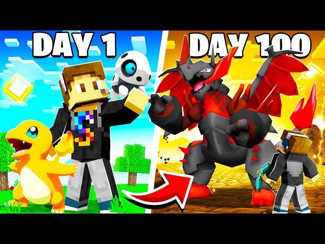 I SPENT 100 DAYS IN FUSION PIXELMON (Minecraft Pokemon)