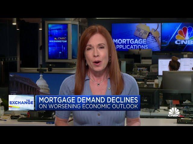 Mortgage demand declines on worsening economic outlook