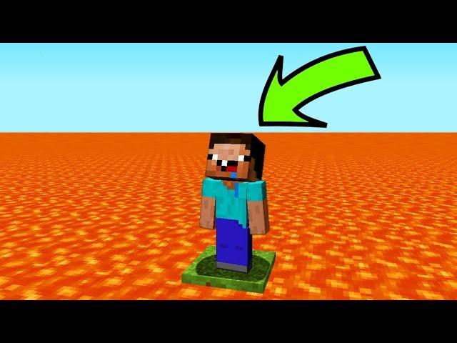 HOW ALIVE IN ONE BLOCK IN LAVA WORLD IN MINECRAFT ?