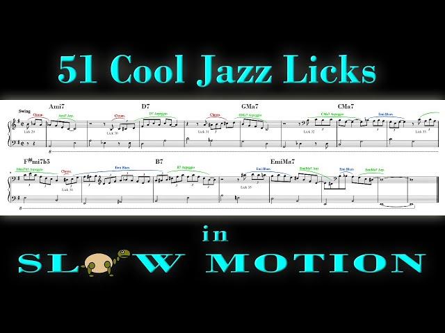 51 cool JAZZ LICKS in slow motion