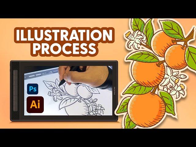 My Illustration Process for Packaging Design  - Step by Step Process