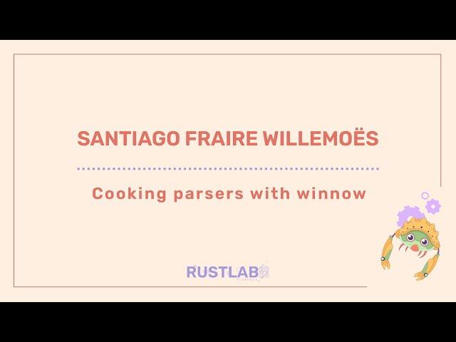 Cooking parsers with winnow - Santiago Fraire Willemoës