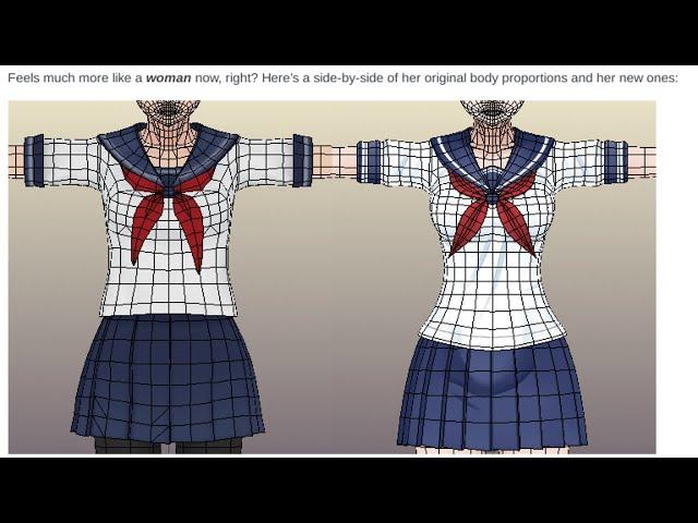 yanderedev and woman's anatomy (heavily opinionated )