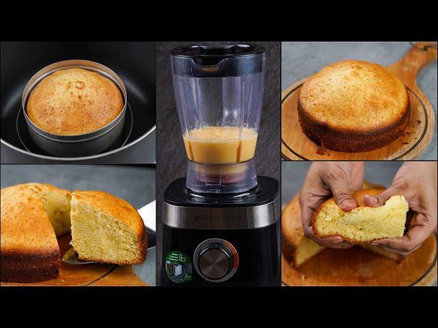 EASY & DELICIOUS VANILLA SPONGE CAKE RECIPE IN BLENDER | SUPER SOFT VANILLA CAKE RECIPE | N'Oven