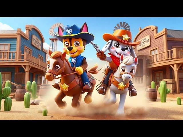 CHASE x MARSHALL Become Cowboys Of The Wild West?! Paw Patrol Ultimate Rescue | Rainbow 3