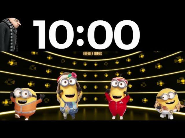 10 Minute Minions Dancing Universal’s Despicable Me & Gru Countdown Timer (with music)