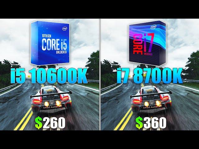 Core i5 10600K vs Core i7 8700K Test in 10 Games