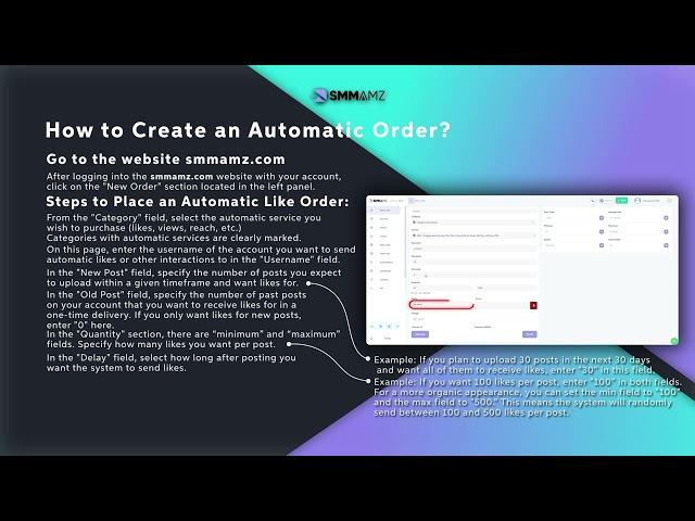 SMMAMZ: How to Create an Automatic Order – Step-by-Step Guide!