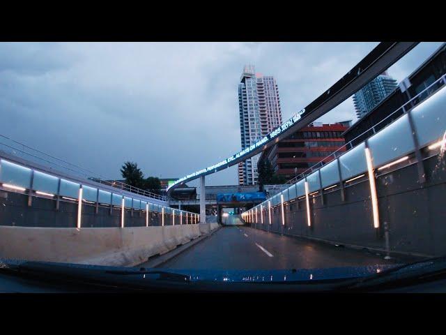 Calgary 4K - Driving in Downtown Calgary at Dusk