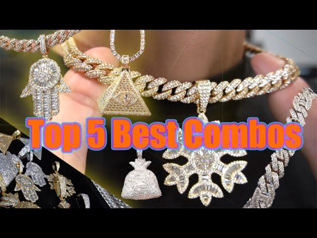 TOP 5 BEST ICED OUT Cuban Link & Pendant Combos 4K! + $300 GIVEAWAY | Astroice Jewelry