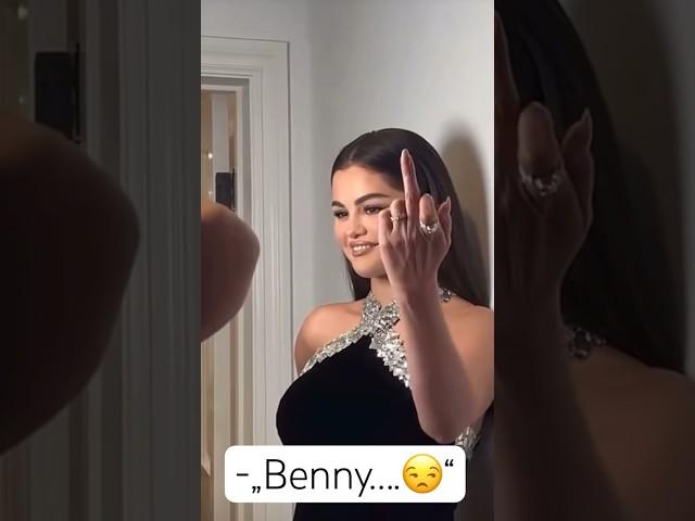 Benny making Selena laugh at a photoshoot‘ @selenagomez @bennyblanco #viralvideo #photography