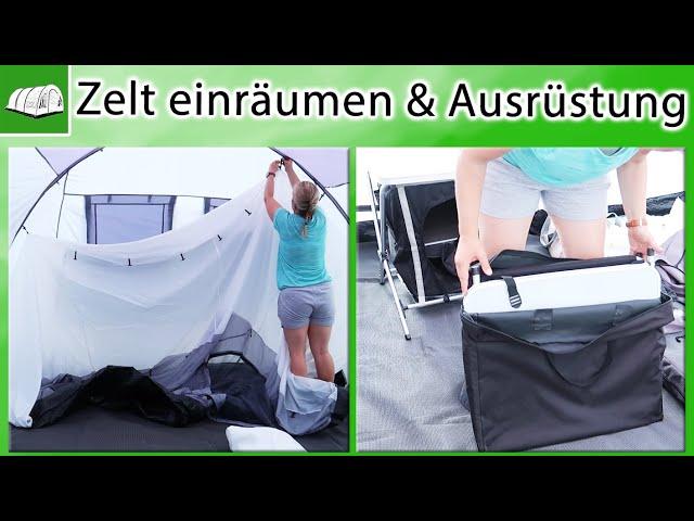 Zelt einräumen & zusätzliche Ausrüstung fürs Camping |  Inneneinrichtung | Aufbau | zelten mit Kind