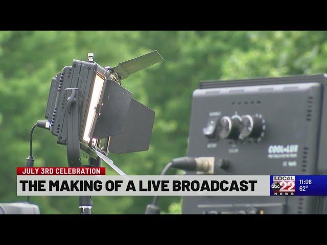 An inside at Local 22/44's broadcast of the firework show