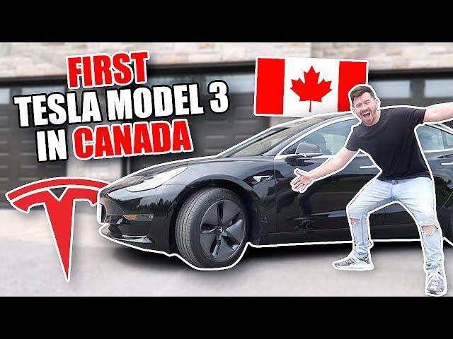 BUYING THE FIRST TESLA MODEL 3 IN CANADA!! (MY NEW CAR REVEAL)