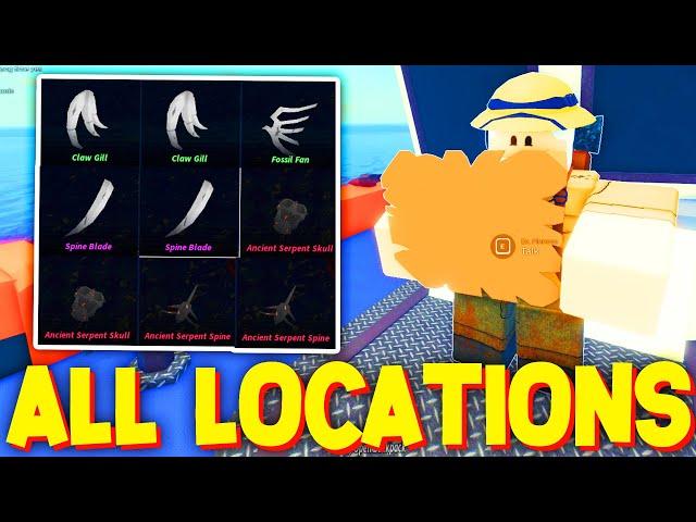 How To FIND ALL 10 PREHISTORIC FISH BONES LOCATIONS in FISCH! (Dr. Finneus Event) ROBLOX