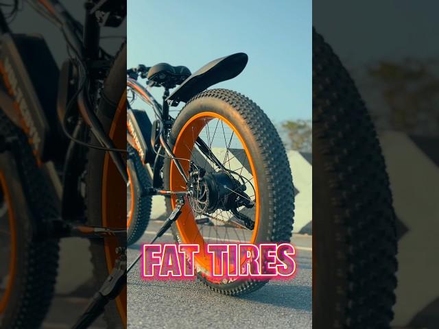 fat tyre electric cycle  with 21 gears  and front suspension  #mtb #electricbike  #ebike #cycle