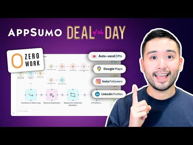 SCRAPE DATA and AUTOMATE Your Browser & Social Media with ZeroWork! (AppSumo Deal of the Day)