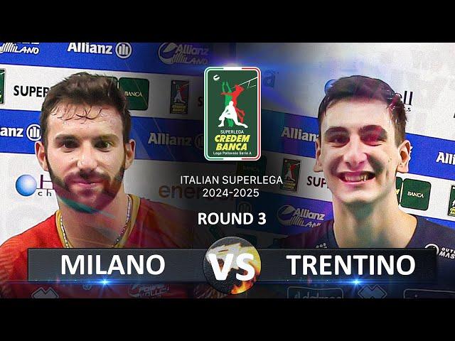 Milano vs Trentino | Italian Volleyball SuperLega 2024/2025