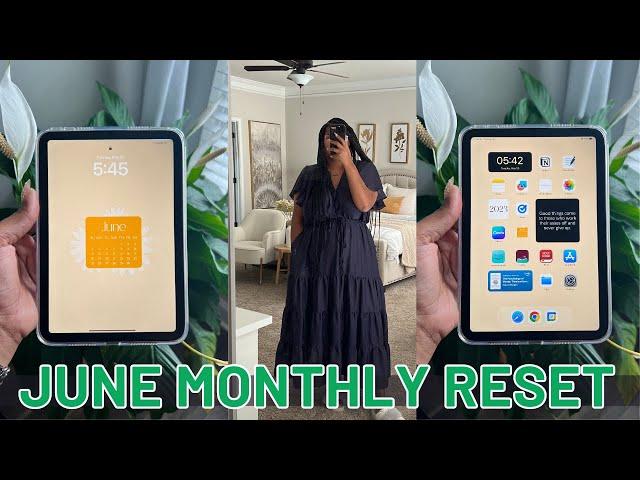 JUNE 2023 MONTHLY RESET ROUTINE | budgeting, goals, favorites, content planning, books read/tbr