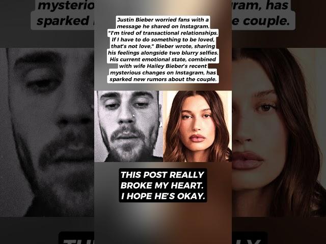 Is Justin Bieber's “This is not love” post a reference to Hailey?