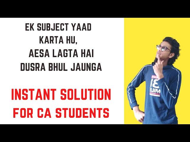 Ek subject Yaad karta hu, Lagta hai Dusra Bhool Jaunga. Get a Instant Solution.